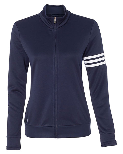 Adidas A191 Women 's 3-Stripes French Terry Full-Zip Jacket at GotApparel