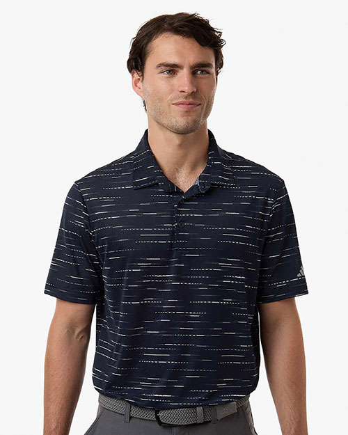 Adidas A2015 Men's Ultimate365 Mesh Glimmer Print Polo at GotApparel
