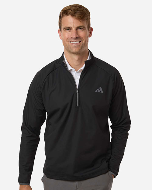 Adidas A2027 Men's Ultimate365 Wind Quarter-Zip Pullover at GotApparel
