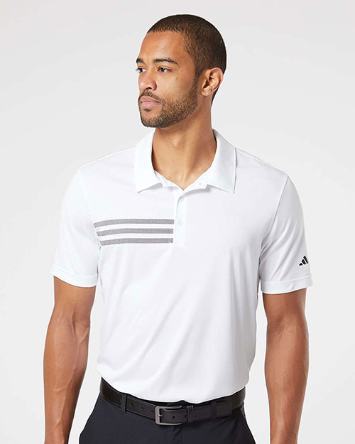 Adidas A324 Men 3-Stripes Chest Polo at GotApparel