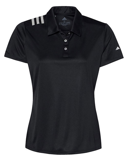 Adidas A325 Women 's 3-Stripes Shoulder Polo at GotApparel