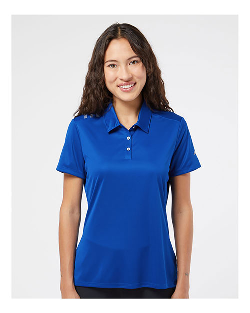 Adidas A325 Women 's 3-Stripes Shoulder Polo at GotApparel