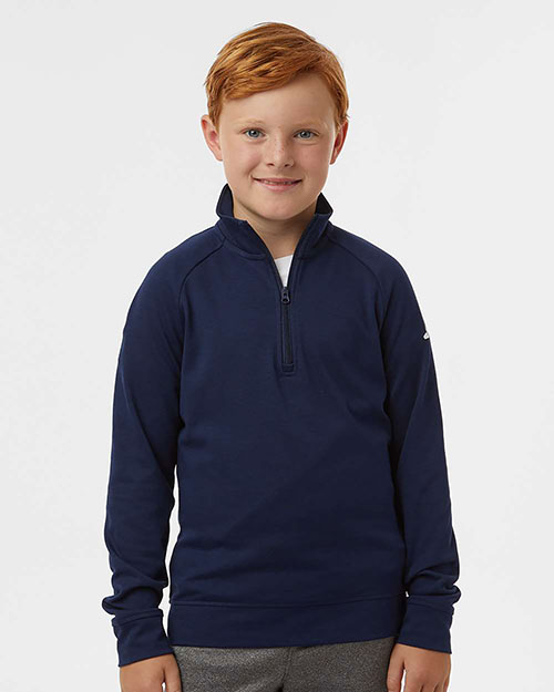 Adidas A4001 Youth Performance Quarter-Zip Pullover at GotApparel