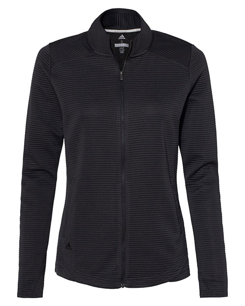 Adidas A416 Women 's Textured Full-Zip Jacket at GotApparel