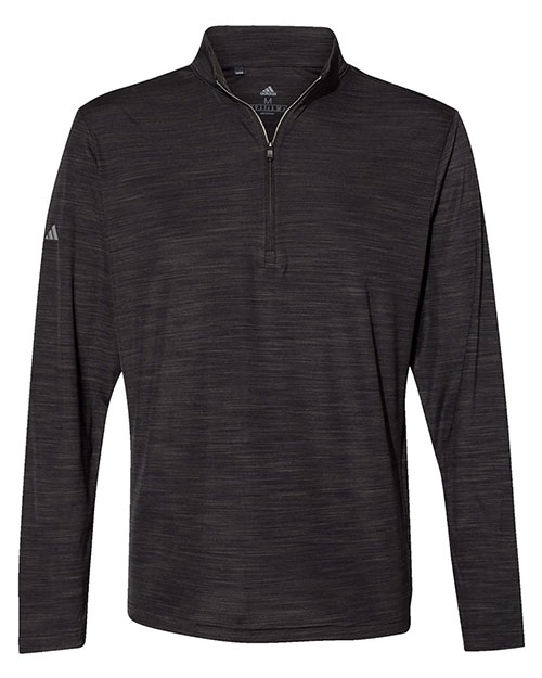 Adidas A475 Men Lightweight Mélange Quarter-Zip Pullover at GotApparel