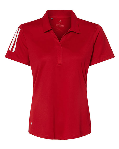 Adidas A481 Women 's Floating 3-Stripes Polo at GotApparel