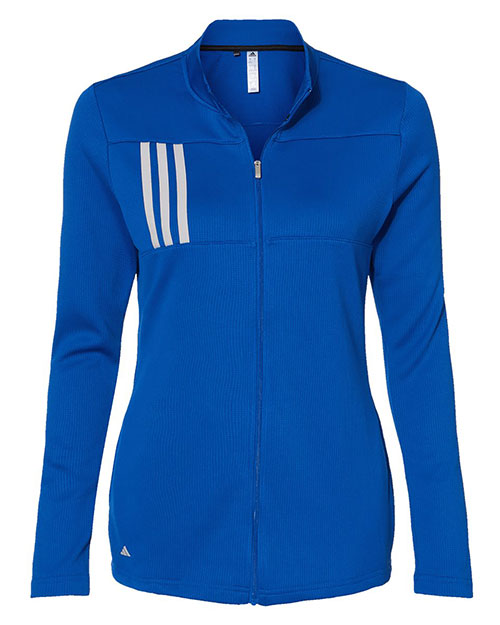 Adidas A483 Women 's 3-Stripes Double Knit Full-Zip at GotApparel