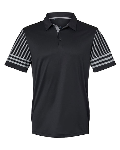 Adidas A490 Men Striped Sleeve Polo at GotApparel