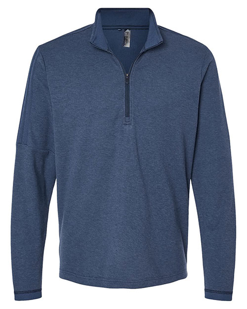Adidas A554 Men 3-Stripes Quarter-Zip Sweater at GotApparel