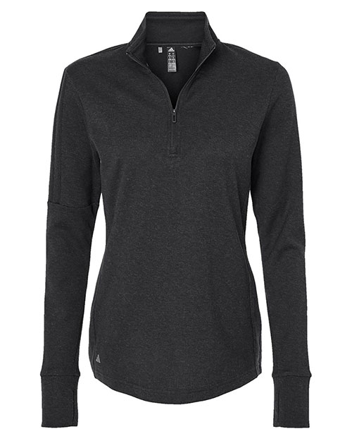 Adidas A555 Women 's 3-Stripes Quarter-Zip Sweater at GotApparel