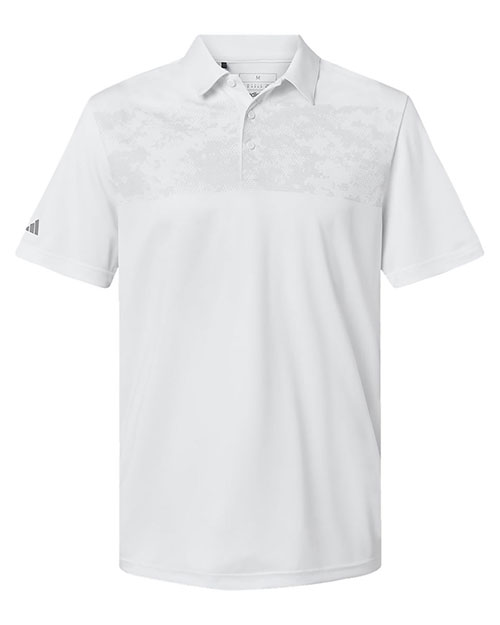 Adidas A585 Men Camo Chest Print Polo at GotApparel