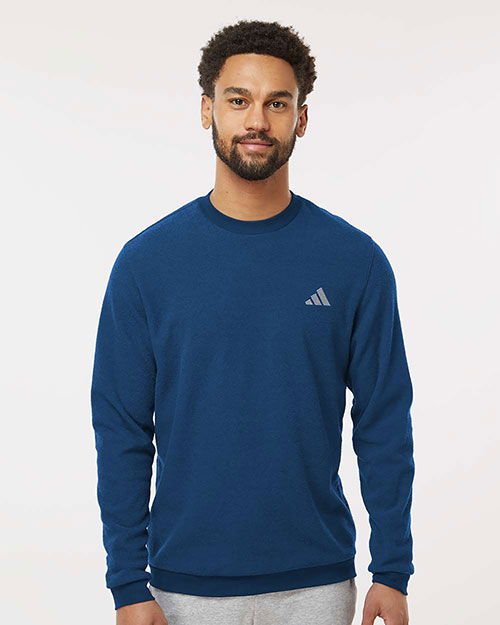 Adidas A586 Men's Terry Loop Crewneck Sweatshirt at GotApparel
