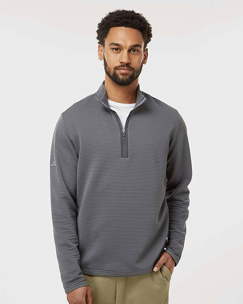 Adidas A588 Men's Spacer Quarter-Zip Pullover at GotApparel