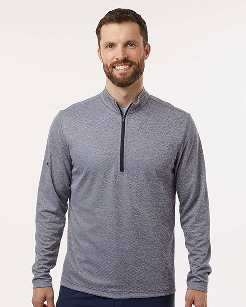 Adidas A593 Men's Space Dyed Quarter-Zip Pullover at GotApparel