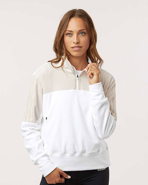 Adidas A601 Women's Fleece Quarter-Zip Pullover at GotApparel