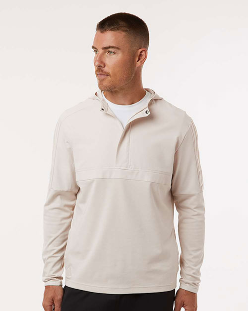 Adidas A607 Men's Half-Zip Hooded Anorak at GotApparel