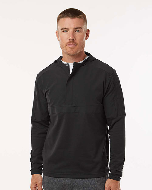 Adidas A607 Men's Half-Zip Hooded Anorak at GotApparel