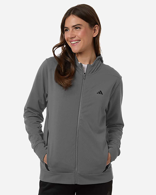 Adidas AT209 Women's Game & Go Fleece Full-Zip Hooded Sweatshirt at GotApparel