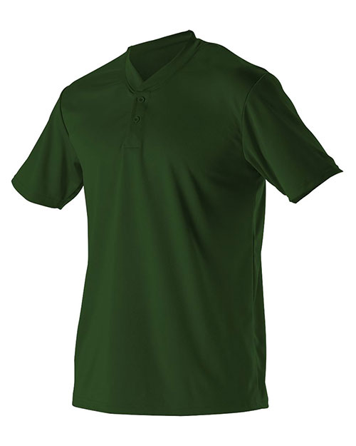Alleson Athletic 522MM Men Baseball Two Button Henley Jersey at GotApparel