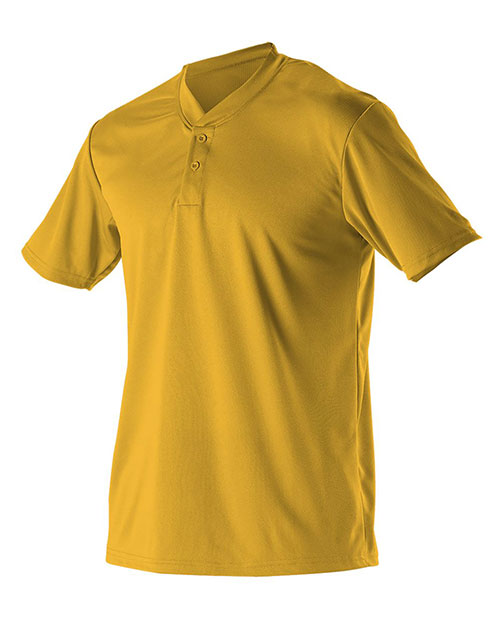 Alleson Athletic 522MM Men Baseball Two Button Henley Jersey at GotApparel