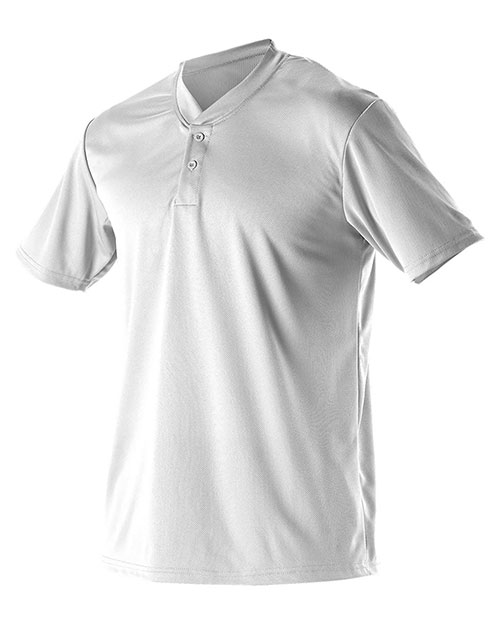 Alleson Athletic 522MM Men Baseball Two Button Henley Jersey at GotApparel