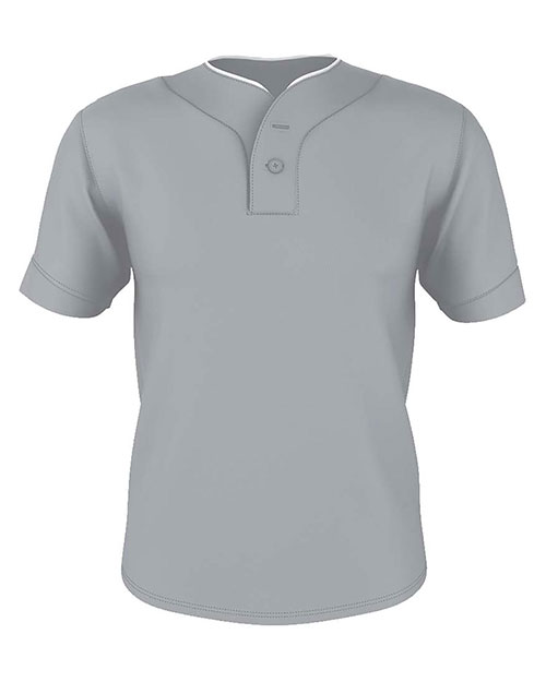 Alleson Athletic 52MTHJY Youth Two Button Mesh Baseball Jersey With Piping at GotApparel