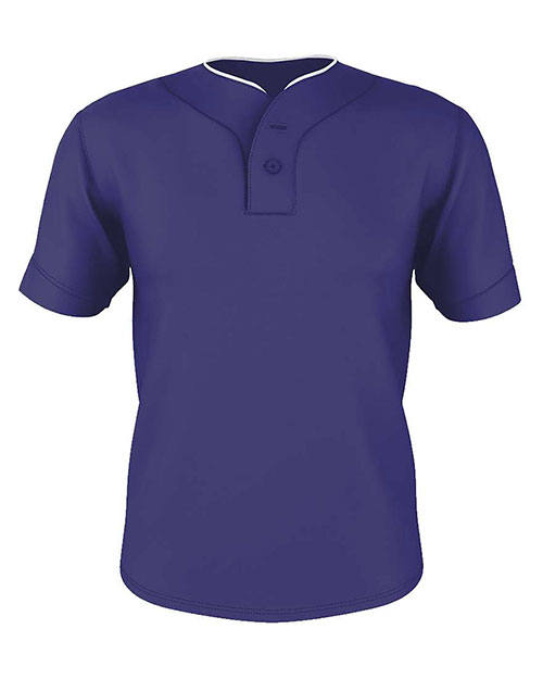 Alleson Athletic 52MTHJY Youth Two Button Mesh Baseball Jersey With Piping at GotApparel