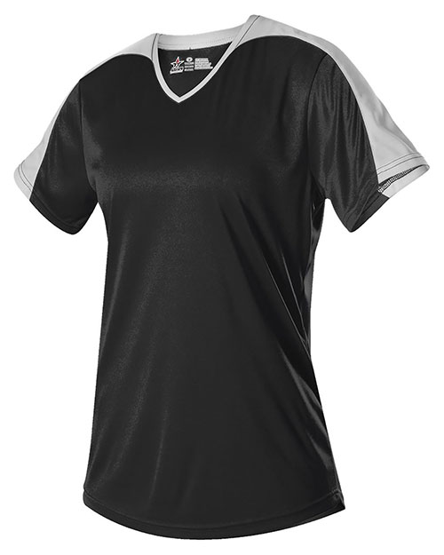 Alleson Athletic 558VG  Girls' V-Neck Fastpitch Jersey at GotApparel