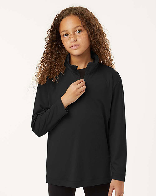 AllPro 41870Y Youth Pro-Lock Performance Quarter-Zip Pullover at GotApparel