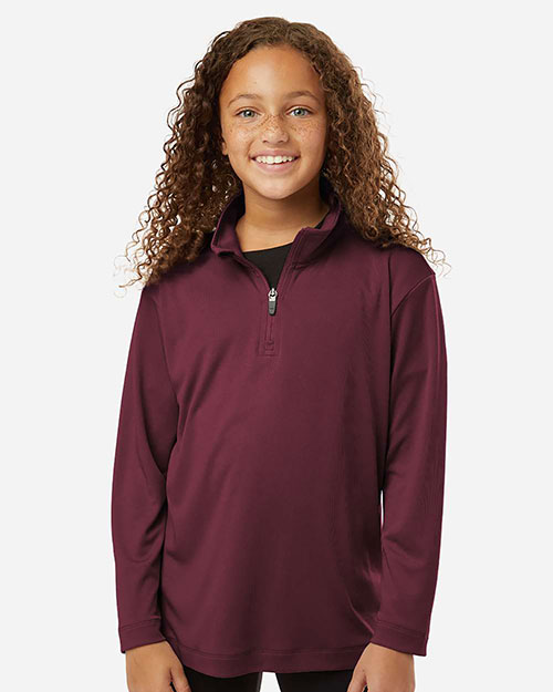AllPro 41870Y Youth Pro-Lock Performance Quarter-Zip Pullover at GotApparel