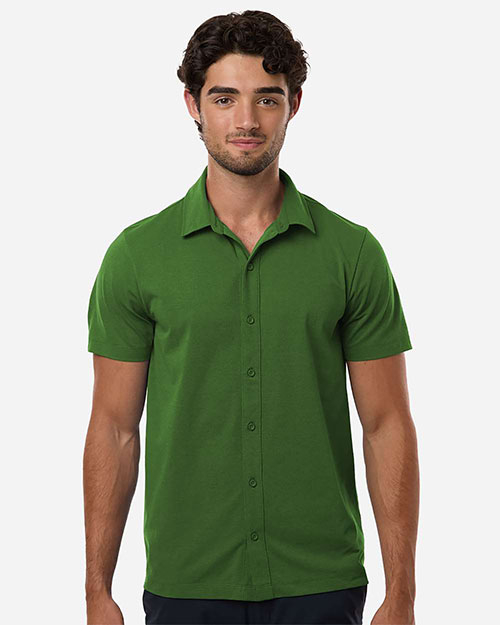 AllPro 41SPSS Men's Pro-Flex Sorona Button Down Short Sleeve Shirt at GotApparel
