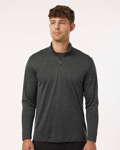 AllPro 4HM700 Men's Performance Mélange Quarter-Zip Pullover at GotApparel