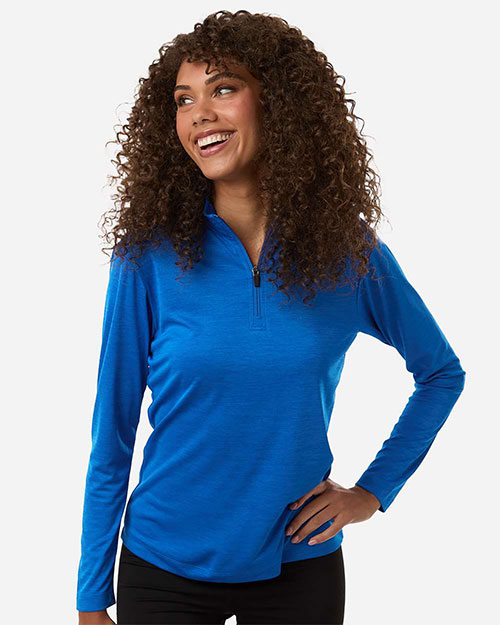 AllPro 4HM70L Women's Pro-Lock Performance Mlange Quarter-Zip Pullover at GotApparel