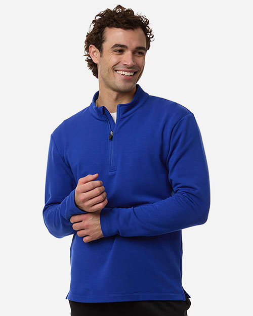 AllPro STF870 Men's Stretch Quarter-Zip Fleece Pullover at GotApparel