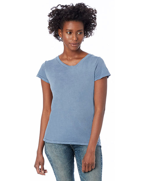 Custom Embroidered Alternative Apparel 04860C1 Ladies 3.7 oz. Vintage Garment-Dyed Distressed T-Shirt at GotApparel