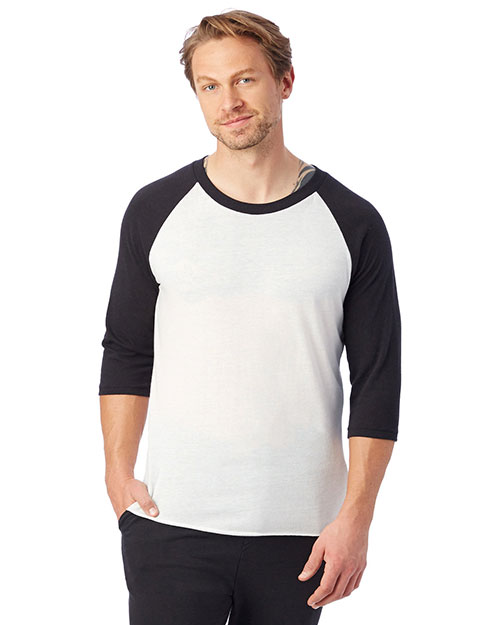 Custom Embroidered Alternative Apparel AA2089 Men 4.9 oz. Baseball Eco Jersey T-Shirt at GotApparel