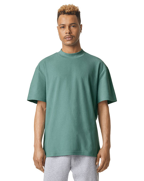 American Apparel 1PQ  Unisex Mockneck Pique T-Shirt at GotApparel