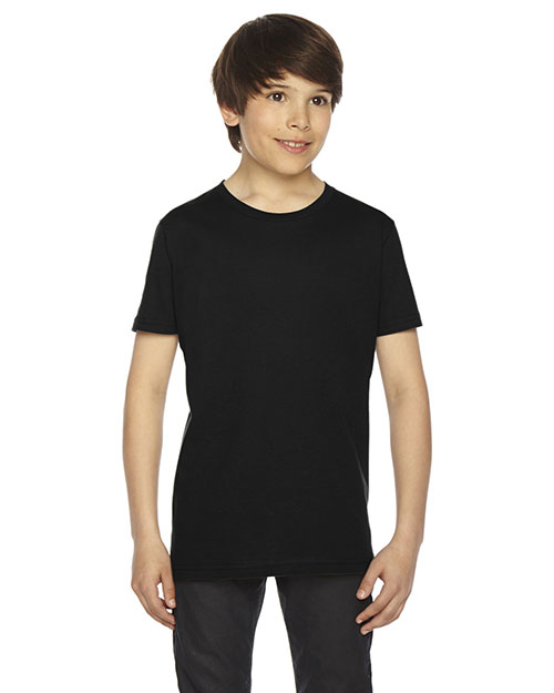 Custom Embroidered American Apparel 2201 Youth 4.3 oz Fine Jersey USA Made Short-Sleeve T-Shirt at GotApparel