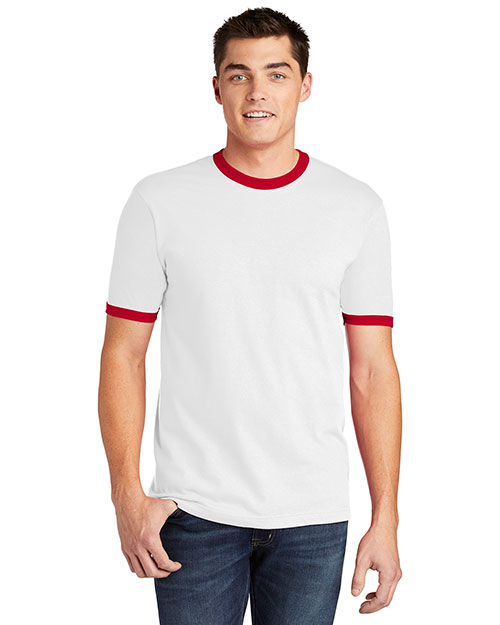 Custom Embroidered American Apparel 2410W Unisex Fine Jersey Ringer T-Shirt at GotApparel