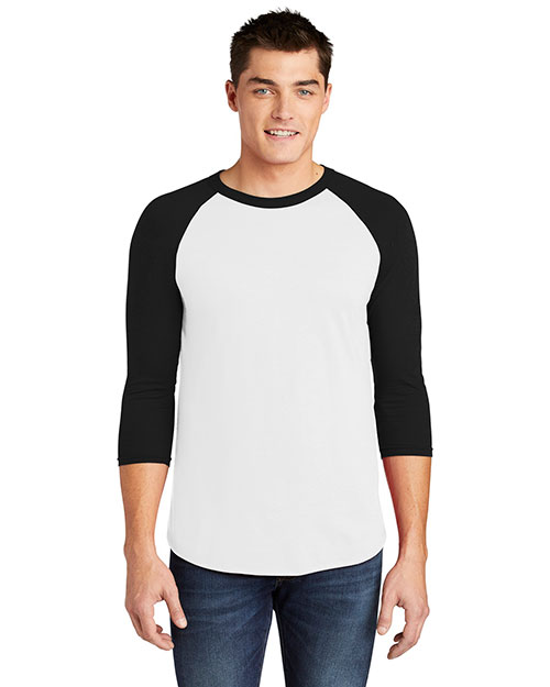 American Apparel BB453W Poly-Cotton 3/4-Sleeve Raglan T-Shirt at GotApparel