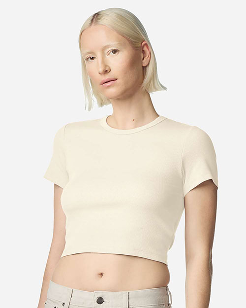American Apparel BR210 Women's Baby Rib Cropped Tee at GotApparel