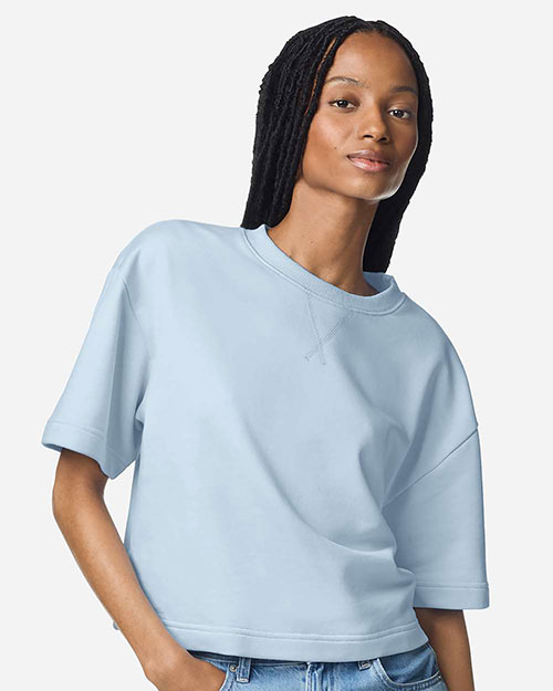 American Apparel FTCB0 Women's French Terry Mid-Length Boxy Top at GotApparel