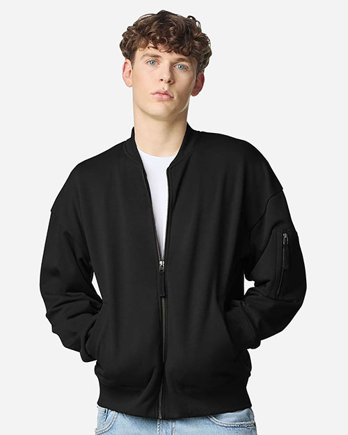 American Apparel FTJ77 Unisex French Terry Bomber Jacket at GotApparel