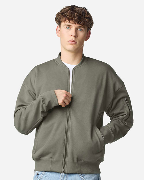 American Apparel FTJ77 Unisex French Terry Bomber Jacket at GotApparel