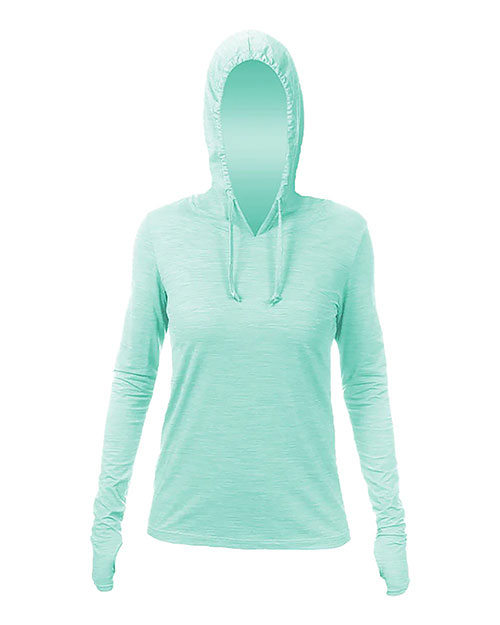 Anetik WSBRZH0 Women's Breeze Tech Hooded Long Sleeve T-Shirt at GotApparel