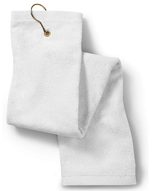 Anvil T68TH Unisex Deluxe Trifold Hemmed Hand Towel With Center Grommet And Hook at GotApparel