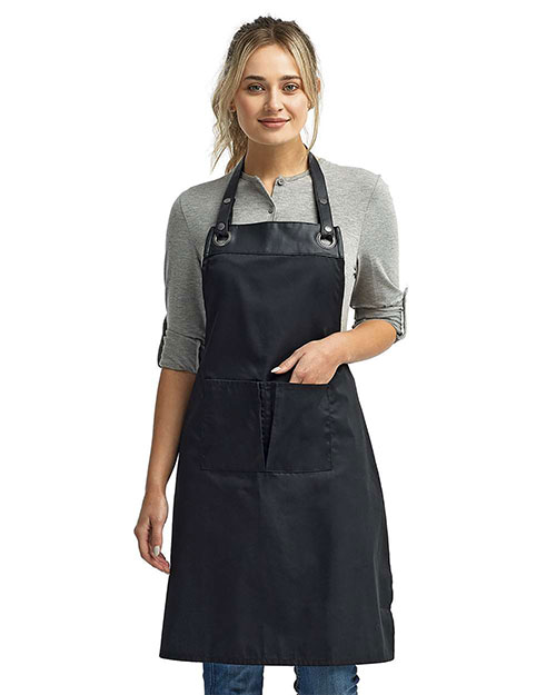 Artisan Collection By Reprime RP123 Unisex Espresso Bib Apron at GotApparel