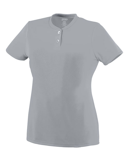Custom White Silver-Black Two-Button Unisex Softball Jersey
