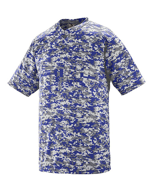 Augusta 1555 Adult Digi Camo Wicking Two botton Jersey at GotApparel