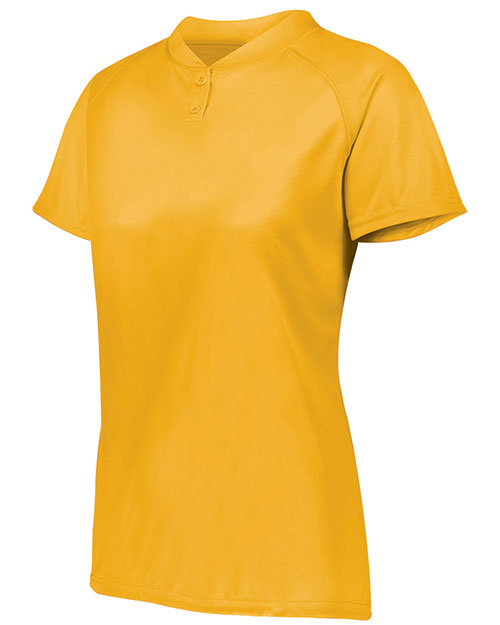 Augusta Sportswear 1567  Ladies Attain Wicking Two-Button Softball Jersey at GotApparel